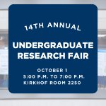 Undergraduate Research Fair on October 1, 2024